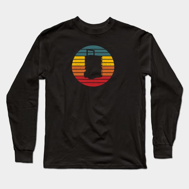 Packout Retro Sunrise Silhouette Design Long Sleeve T-Shirt by Creative Designs Canada